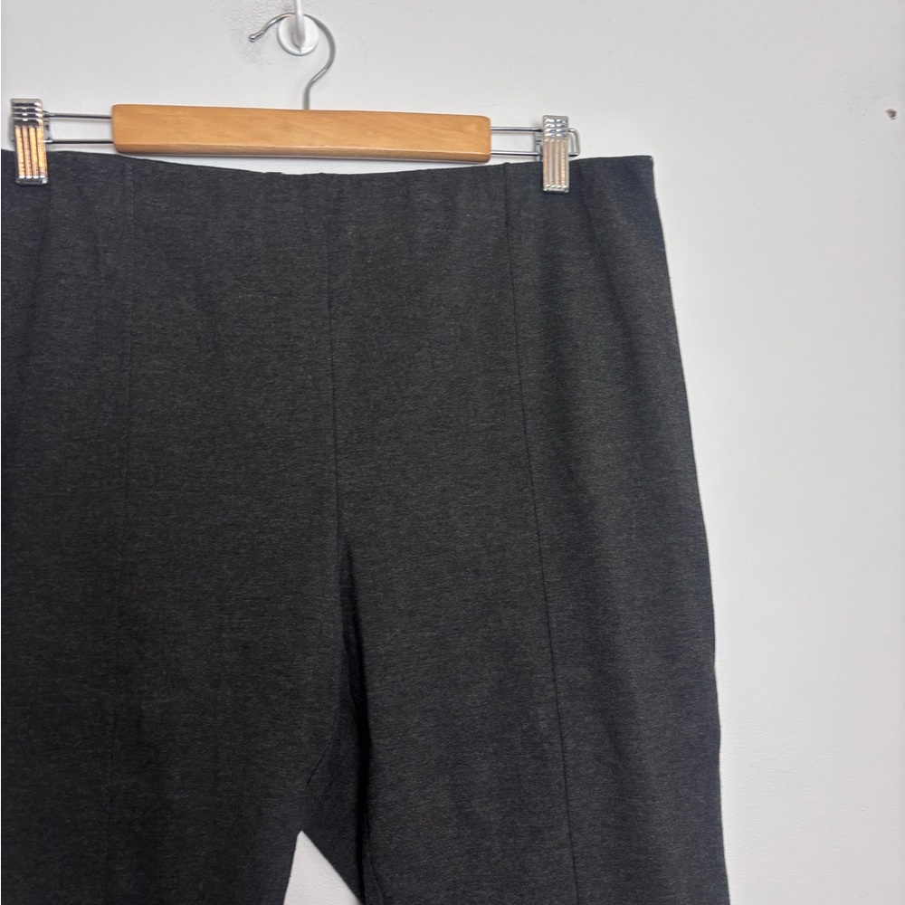 J. Jill Dark Charcoal Gray Casual Business Casual Ponte Leggings - Picture 4 of 8